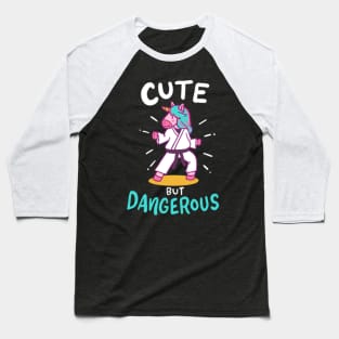 Karate Taekwondo Unicorn Baseball T-Shirt